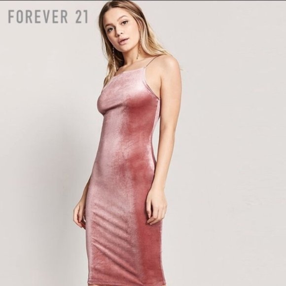 forever 21 pink velvet dress Mini Dresses Forever 21 Crushed Velvet Dress Careem Bow Velvet Babydoll Mini Dress VICI